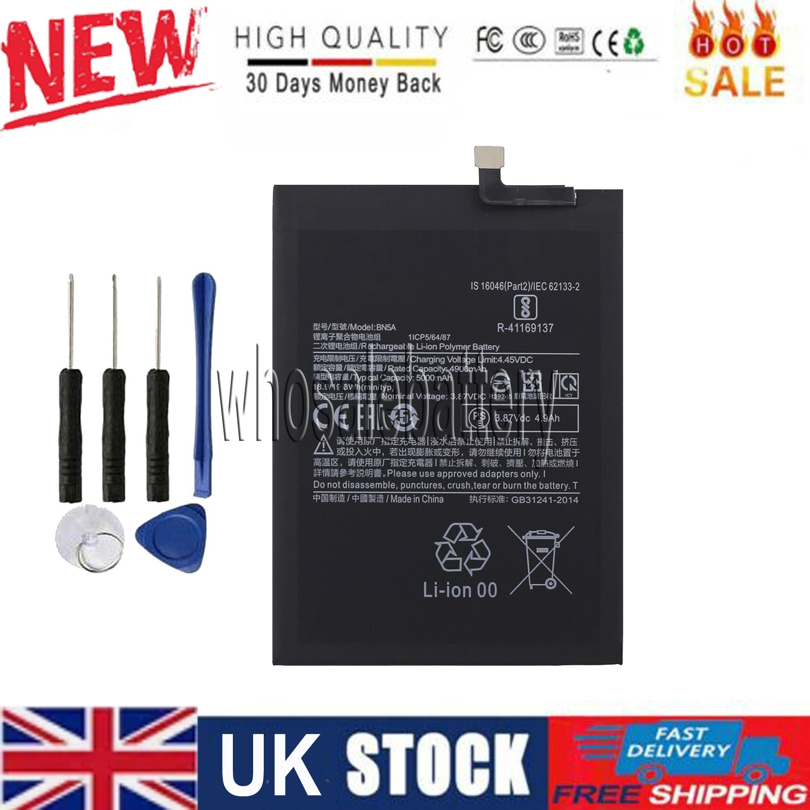 BN5A Battery For Redmi Note 11 4G 10 5G M2103K19G 10T 5G M2103K19I Poco M3 Pro