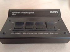🔥 QED 4-Way Stereo Loudspeaker Switching Unit Metal Case Made In UK - SSU-4