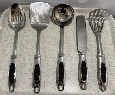 Inox Edelstahl Rost Frei Stainless 18/8 Slotted Serving Spoon, Ladle 90° Flipper