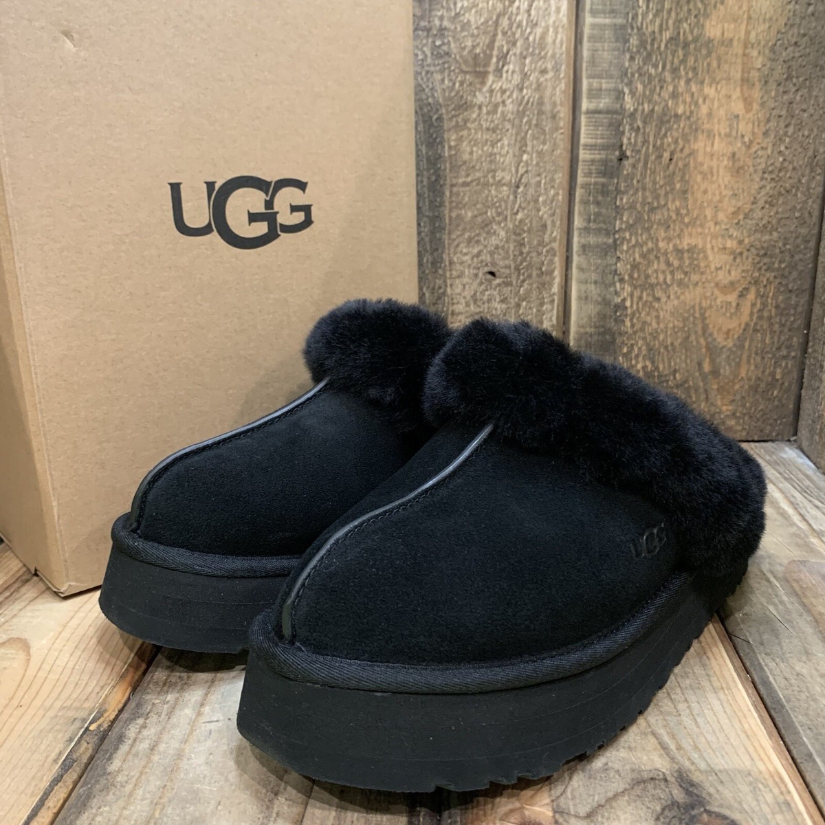 Tasman Uggs Slide Sandals UGG DISQUETTE PLATFORM SLIPPER WOMENS US