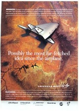 Vintage 1998 Lockheed Martin X-33 Airplane Plane Print Ad