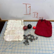 Vintage Ball and Jacks Set with Handwritten Instructions