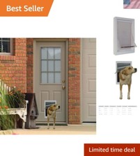 Versatile Telescoping Plastic Pet Door for Medium Breeds - Easy Installation