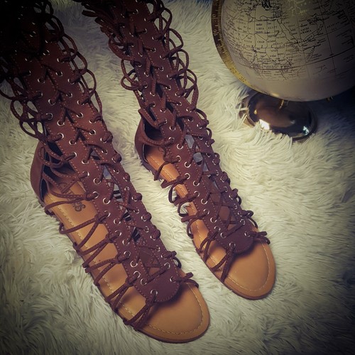 Carlos Santana Lace Up Gladiator Sandals Size 6.5 | eBay