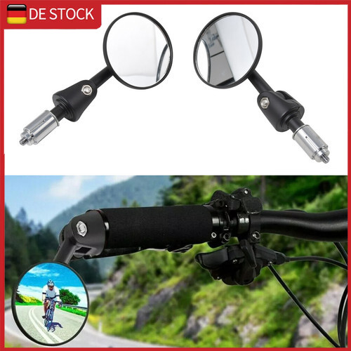 Rückspiegel 2-Spiegel Aluminium Fahrrad Motorrad Halter e-Bike Roller Lenkerende - Bild 1 von 15