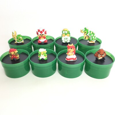 Nintendo Super Mario Brothers Dot Figure Collection Full Set of 8 DyDo Japan