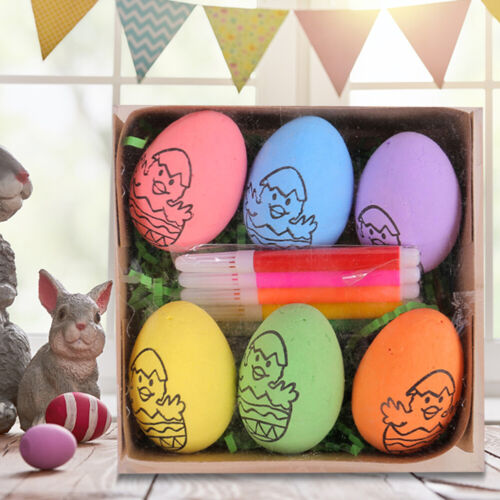 Kit de gribouillage à faire soi-même peinture œufs de Pâques mousse œufs de Pâques (poussillon coloré) - Photo 1/7