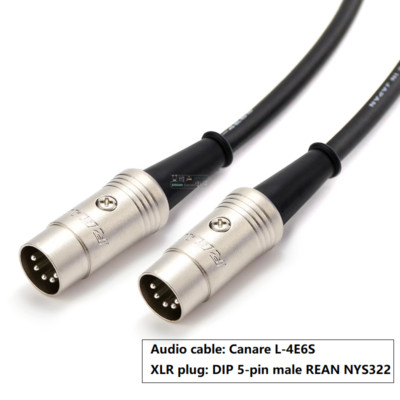 1Pcs REAN Yongsheng NYS322 5-core male to male MIDI cable data audio DIN CANARE