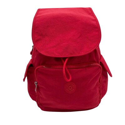 Kipling Red Rouge Nylon City Pack Backpack