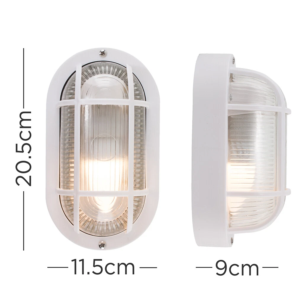 Modern Outdoor Garden Security Bulkhead Wall Light IP44 Rated LED Bulb Lighting  - Picture 15 of 15