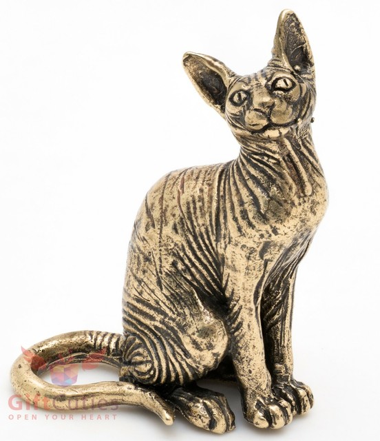 Bronze Figurine of Sphynx cat eBay