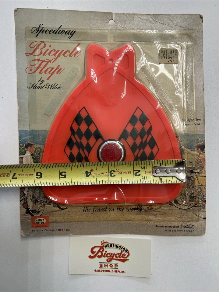 Speedway Bicycle Flap for cruiser bike fender Hunt Wilde Orange vintage flags — 第 2/4 张图片