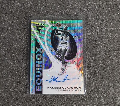 HAKEEM OLAJUWON 2020/21 PANINI FLUX EQUINOX WAVE SILVER NBA AUTO ROCKETS
