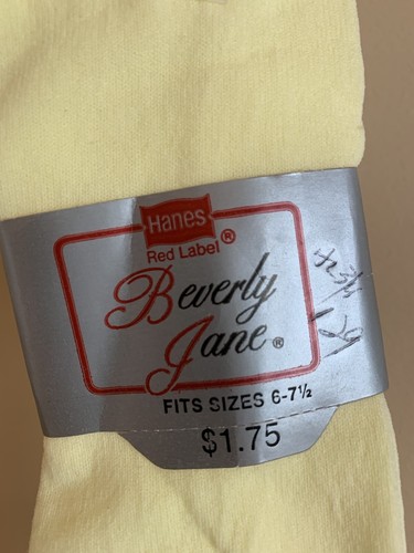 vintage hanes red label beverly jane socks girls size 6-7 1/2 NOS USA made 80s - Picture 2 of 5
