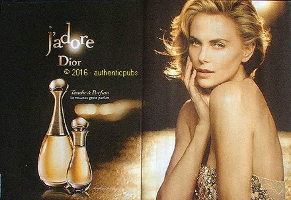 PUBLICITE PARFUM DIOR J'ADORE EGERIE CHARLIZE THERON DE 2015