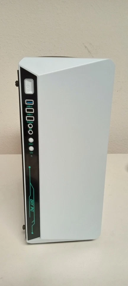 -DIYPC DIY-Model X-W-RGB White Steel / Tempered Glass ATX Mid Tower - Image 2 of 4