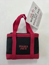 NWT Trader Joe's Micro Tote With Grocery Bag Red/Black