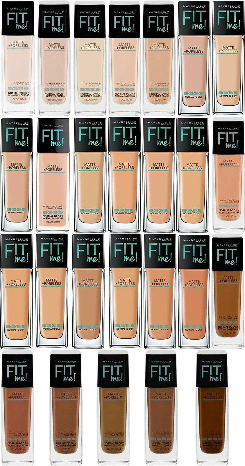 Maybelline New York Fit Me! Matte + Poreless Foundation NEW Choose Your  Shade