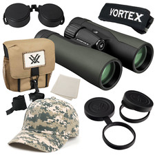 Vortex Optics Crossfire HD 10x50 Green Binocular w/ Free Hat Camo Digital Bundle
