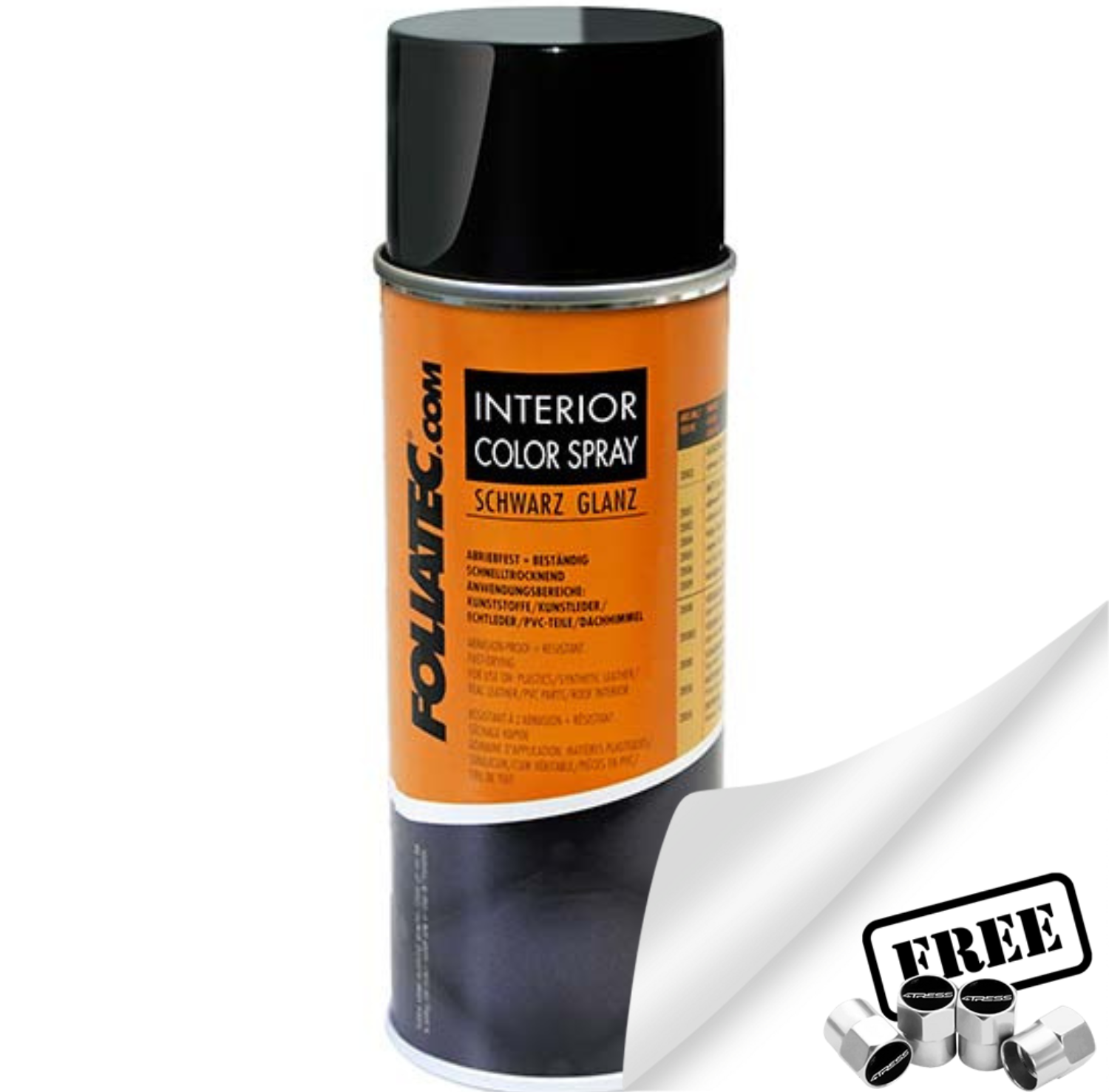 Car Interior Spray Paint Foliatec Gloss Black Dashboard Door Plastic Vinyl+CP