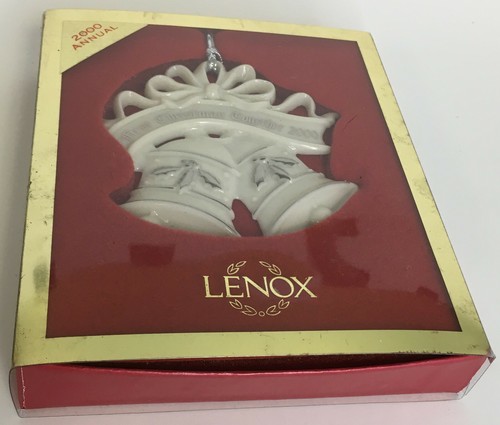 Lenox Christmas Ornament First Christmas Together 2000 Annual Christmas Bells - Picture 3 of 6