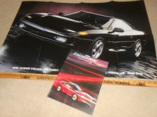 1991 DODGE STEALTH POSTER BROCHURE / '91 SPIRIT R/T SHADOW ES DAYTONA CATALOG