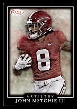 John Metchie III 2022 SAGE Artistry #65 Alabama Crimson Tide NFL ROOKIE RC