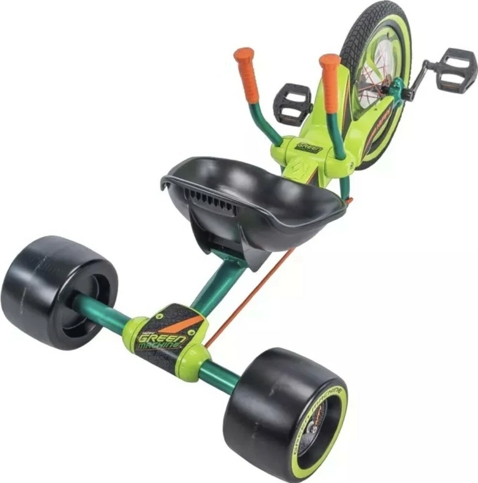 Huffy Green Machine Trike Tricycle Drift Sideways Dual Stick