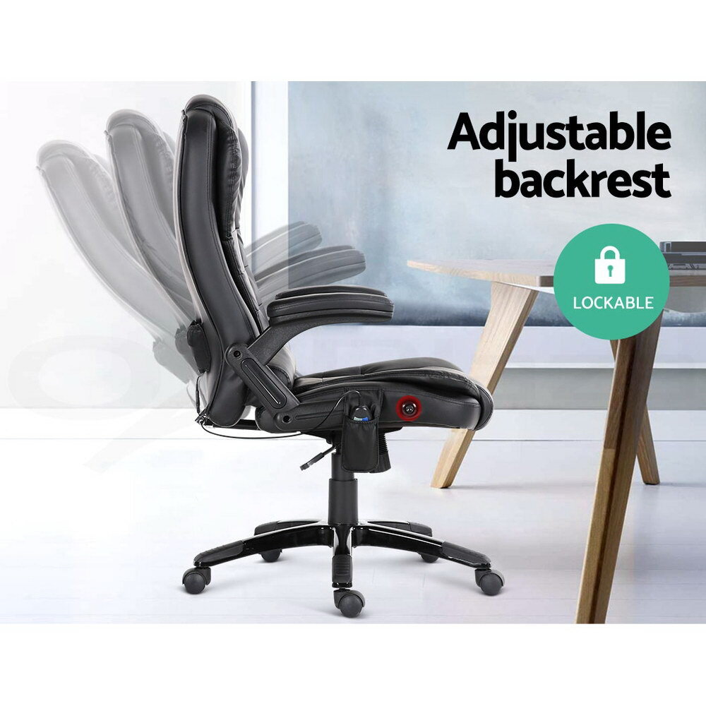 Artiss Massage Gaming Office Chair 8 Point Heated Chairs Computer Seat