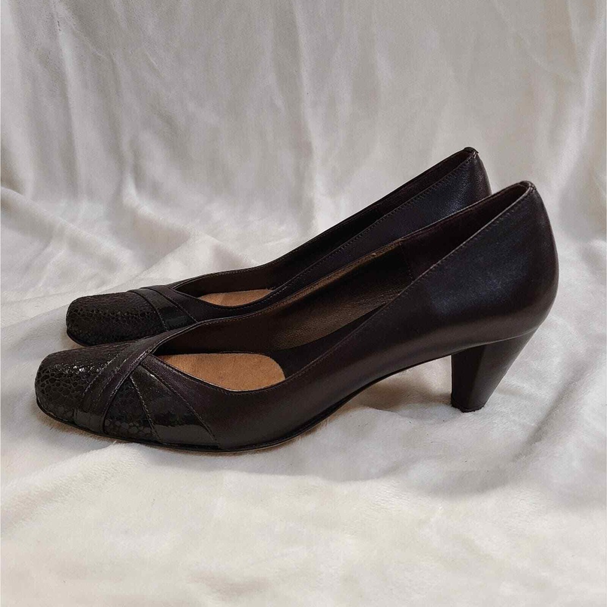 Vintage Renzo Fontanelli Women's Brown Leather Pumps Size