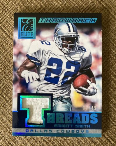 2014 Panini Elite Emmitt Smith Cowboys Throwback Threads Prime Jersey Relic /49 - Picture 1 of 3