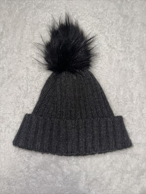 Womens Calvin Klein Black Faux Fur Pom Pom LOGO Fully  display picture 2