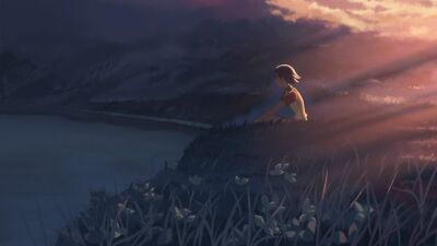 Anime 5 centimeters per second dark girls outdoors women Playmat Game Mat Desk