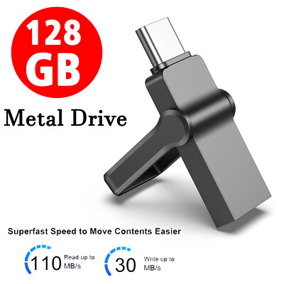 128GB High Speed USB 3.0 Type-C Flash Drive OTG Memory DATA Transfer U Disk