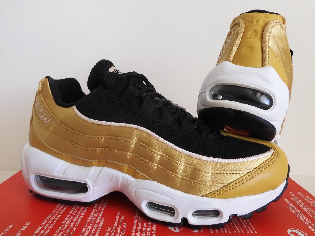 WMNS NIKE AIR MAX 95 LX WHEAT GOLD-WHEAT GOLD-BLACK SZ [AA1103-700]