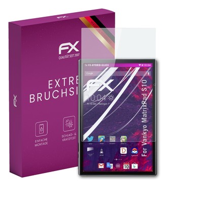 atFoliX Glasfolie für Vankyo MatrixPad S10 Displayfolie 9H Schutzpanzer