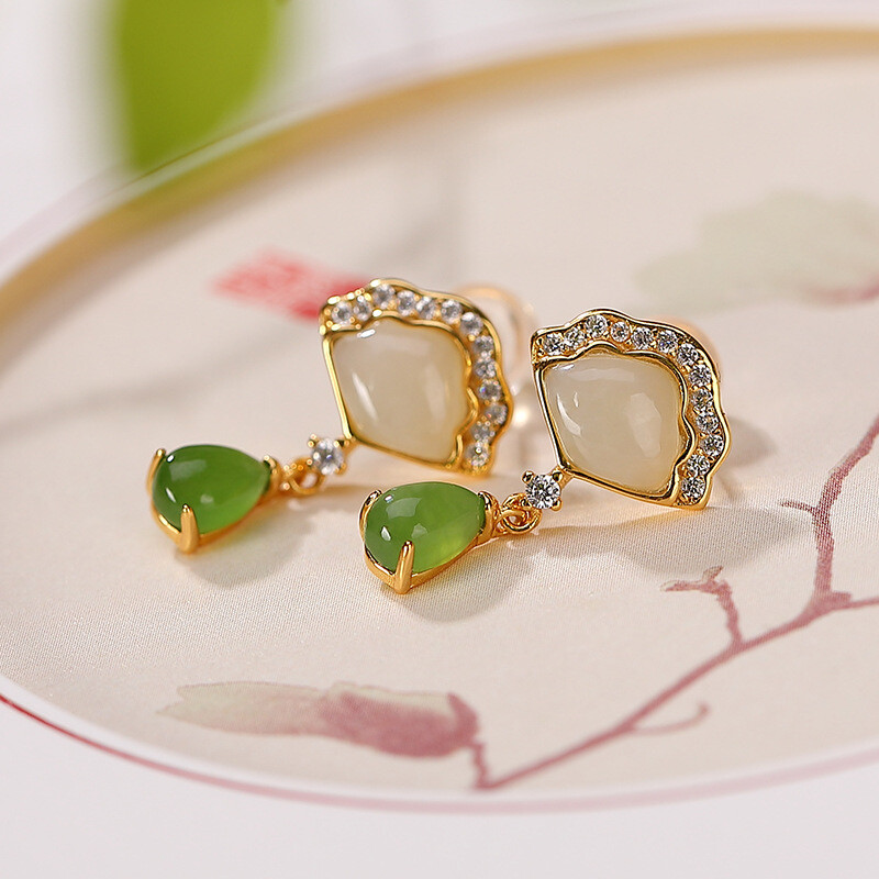 Orecchini In Argento Con Giadeite Verde (Annette)-1453SE | Gioielli - Foto 12