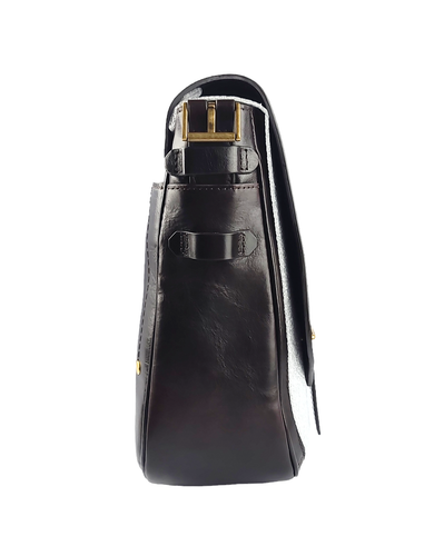 MONTBLANC HERITAGE 1926 MESSENGER DOCUMENT BROWN CASE BAG LEATHER 116811 ITALY - Picture 6 of 10