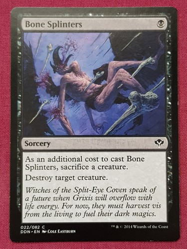 Magic The Gathering DUEL DECKS SPEED VS CUNNING BONE SPLINTERS black card MTG - Bild 1 von 2