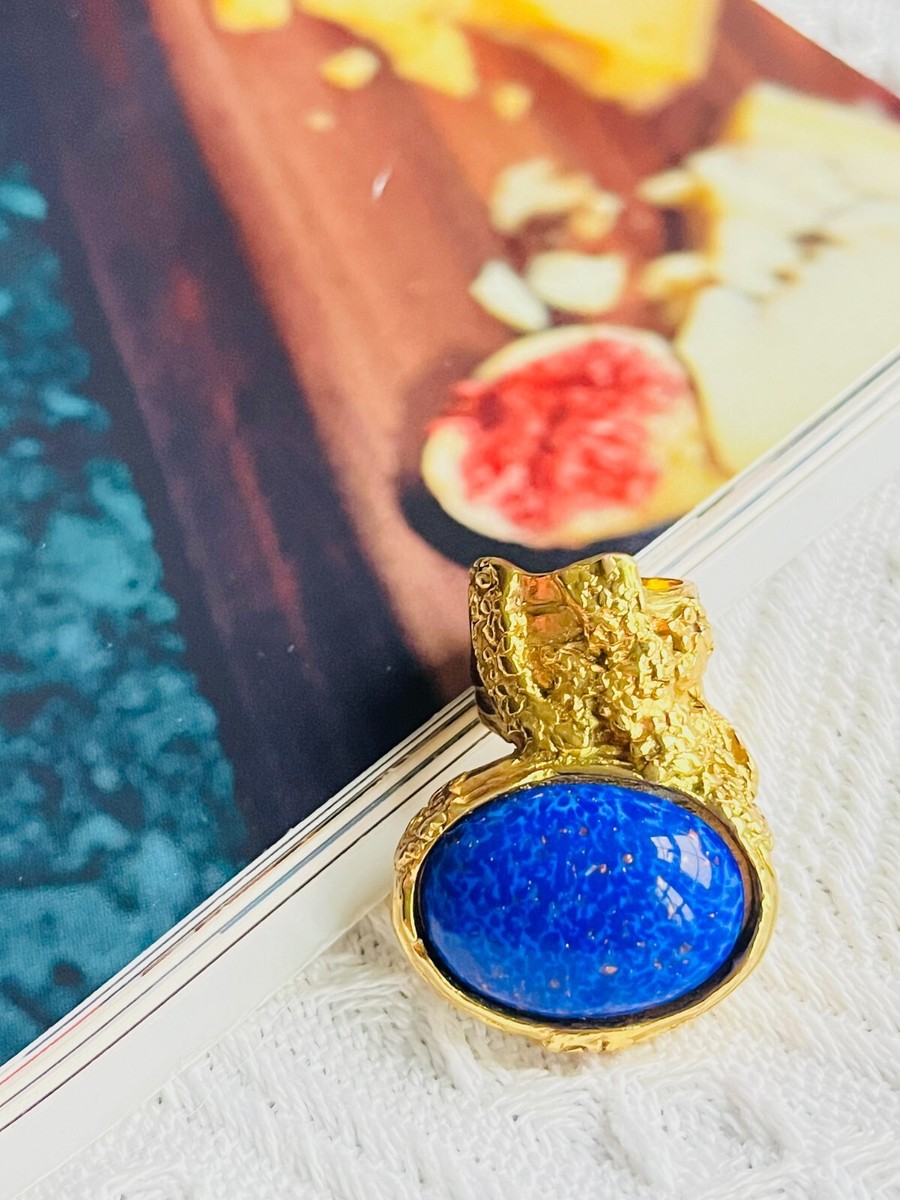 Art Ysl Arty Ring Size Yves Saint Laurent YSL Arty Lapis Navy