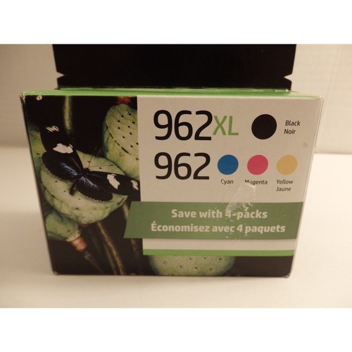 GENUINE 4-PACK HP 962XL BLACK & 962 COLOR INK OFFICEJET PRO 9010 SEALED Box