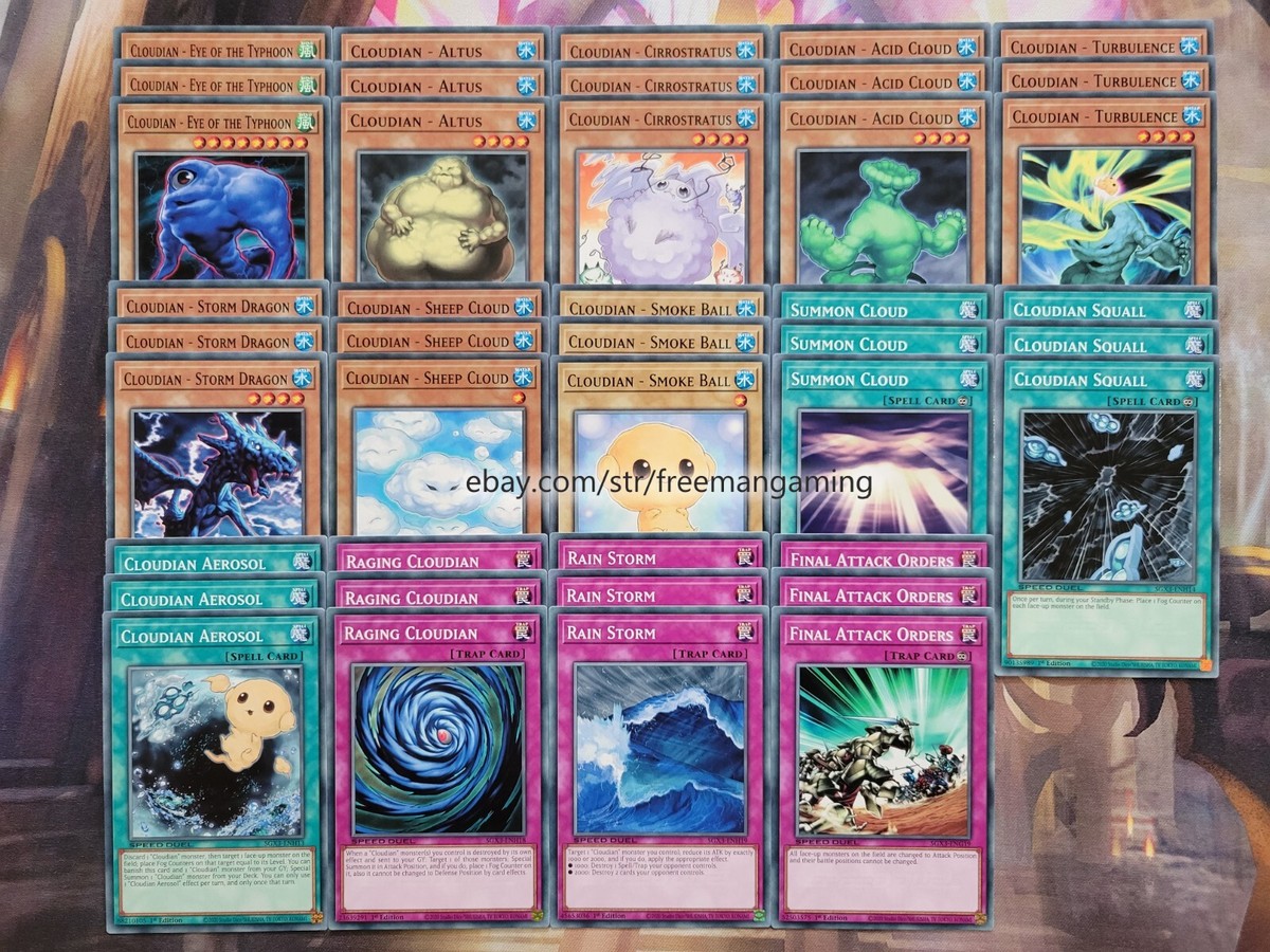 Yugioh Cloudian Deck 42 Cards Anime GX Adrian Gecko Cirrostratus Cloud  Budget
