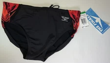 NWT Men’s TYR Finals Endurotech Hyperblast Splice Racer Swim Briefs Black Red 36