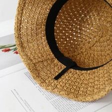 Women Straw Hat Foldable Travel Beach Cap Sun Protection Breathable Summer