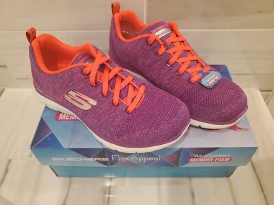 Skechers Flex Appeal High Energy Memory Foam Purple