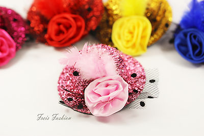Cheerlife Eleganter Haarclip Mit Blume – Haarschmuck In Rosa, Mit Brosche & Sicherheitsnadel, Ca. 6,5–8 Cm