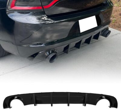 Rear Bumper Lip Diffuser Fits for 15-23 Dodge Charger Base SXT Gloss Black