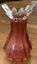 miniature 2  - Beautiful Bohemia Glass Czech Republic 10 Finger Vase Cranberry to Clear