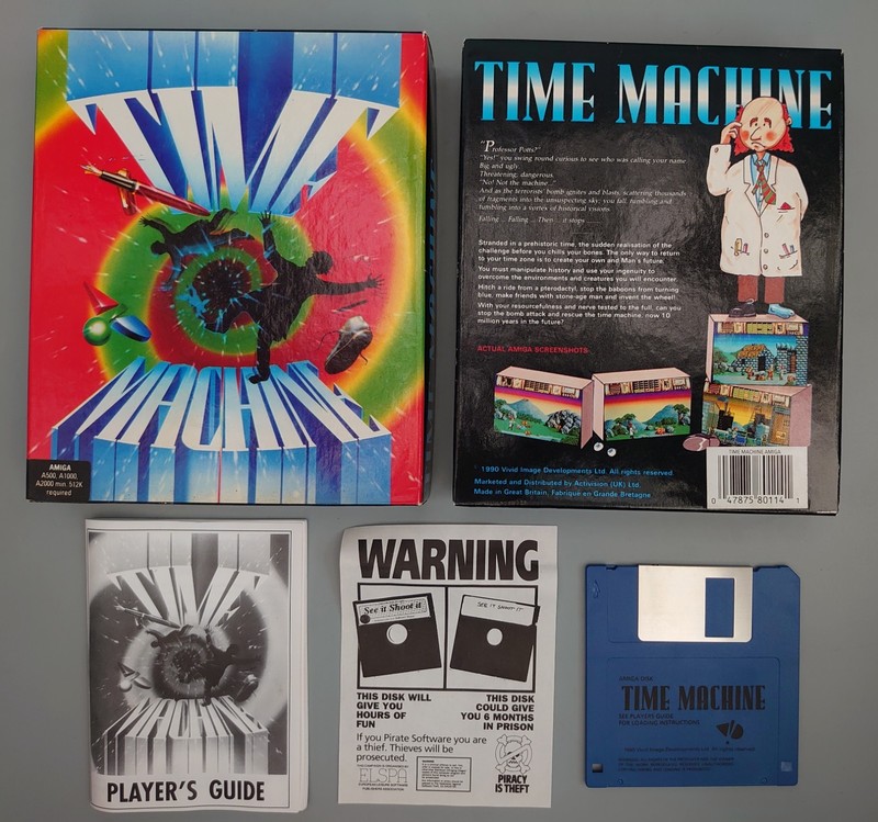 TIME MACHINE - Commodore Amiga - by Vivid Image🕹️TESTED & WORKING🕹️
