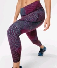 Sweaty Betty Power Pocket Workout Leggings Geo Shadow Pink Blue Green 6 Active